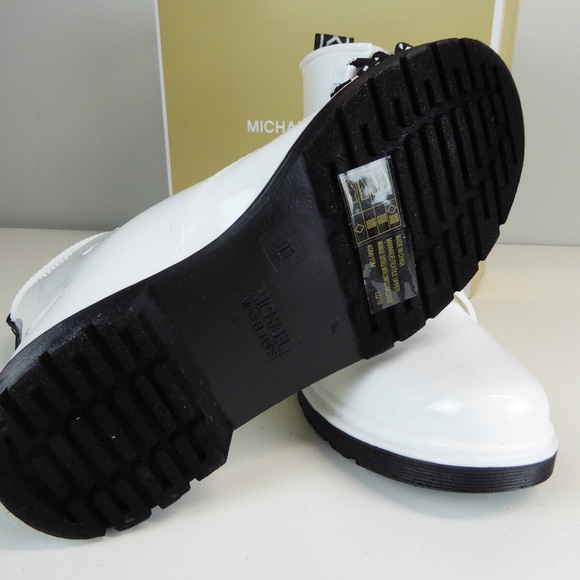 Michael Kors Tavie Rain Bootie Boots NIB White PVC - Picture 7 of 8
